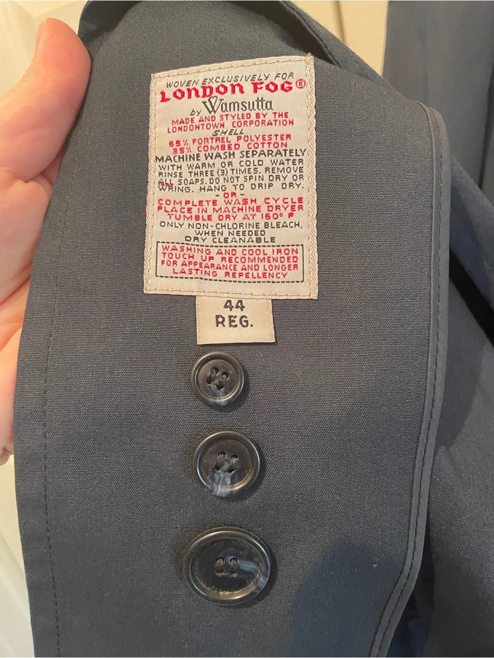 London Fog Men's Navy Trench Coat